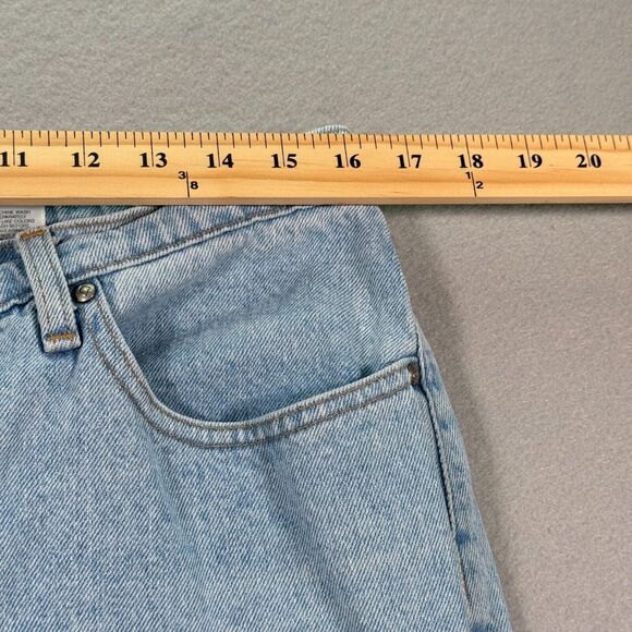 Vintage Anchor Blue Denim Jeans Womens 15/16 Blue Light Wash Loose Straight Leg - Picture 4 of 13
